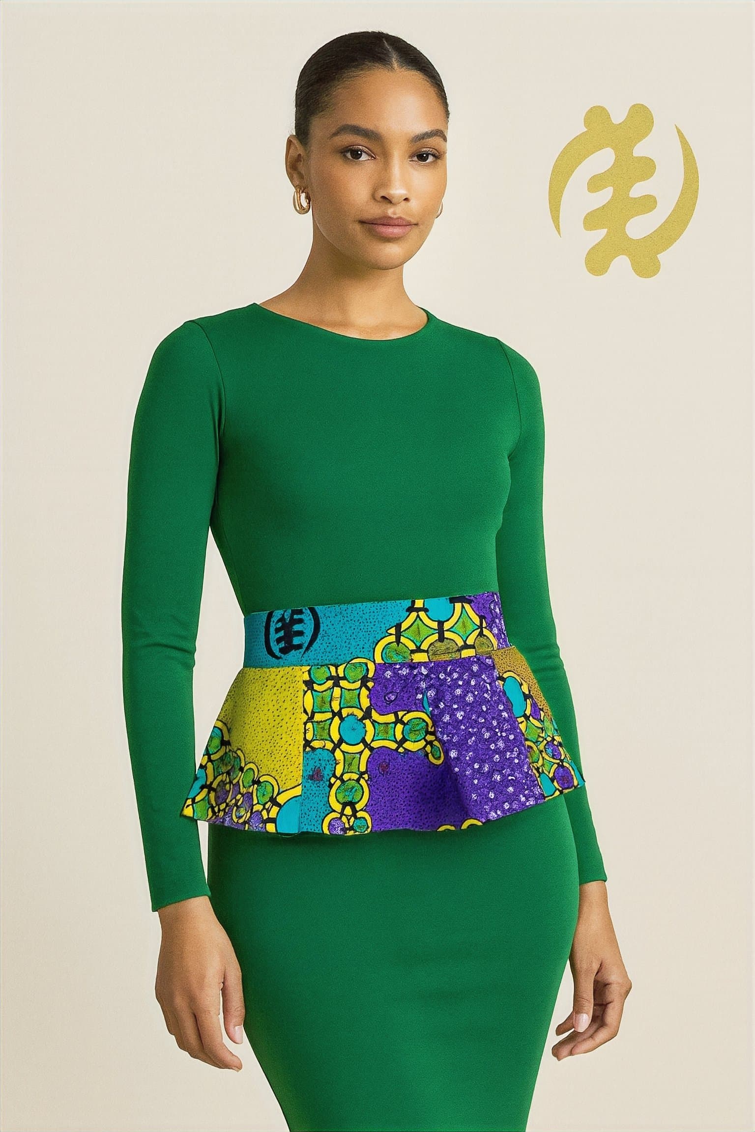 Adinkra Grace Peplum Belt — handcrafted by Naissance, view 1